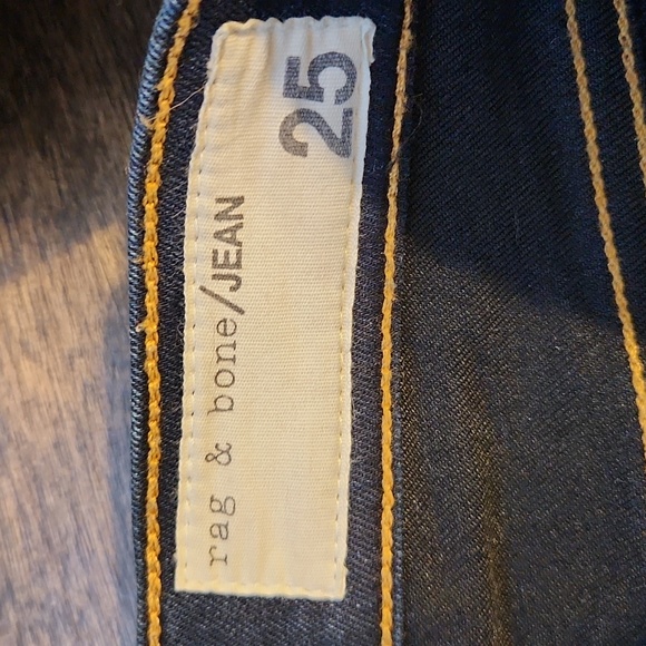 Women's Rag And Bone Beckett 10 Inch Bell Dark Blue Jeans Size 25 - Picture 7 of 9